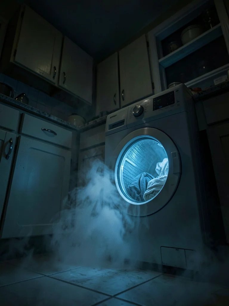 Washing Machine Porthole at Night