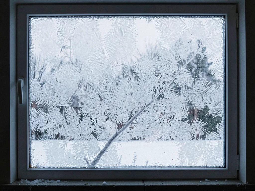 Frost on inside of single pane glass