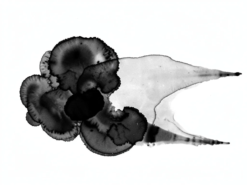Still water showing slow deliberate dispersion