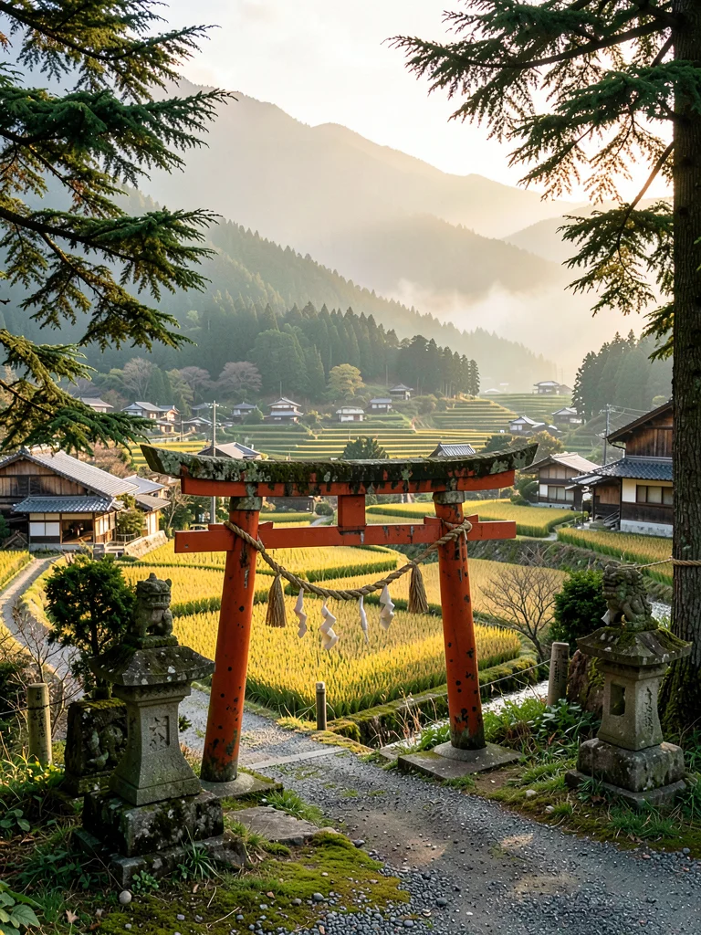 Shinto Shrine at Village Crossroads