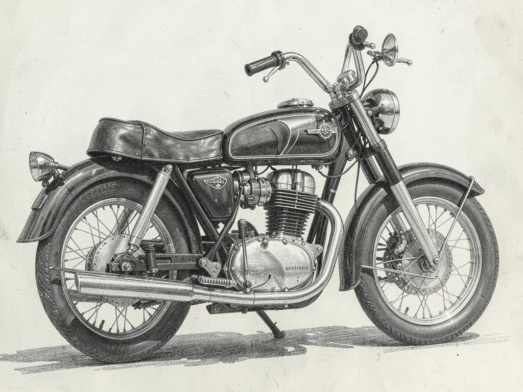 Vintage motorcycle with chrome