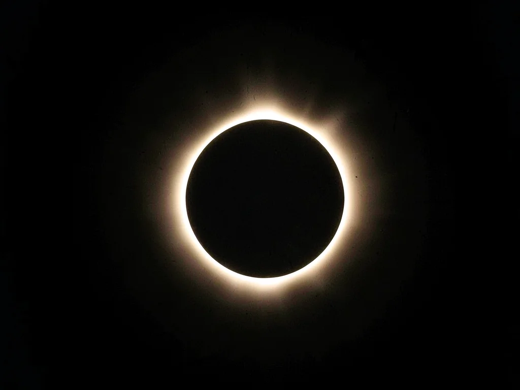Eclipse with corona as sole light
