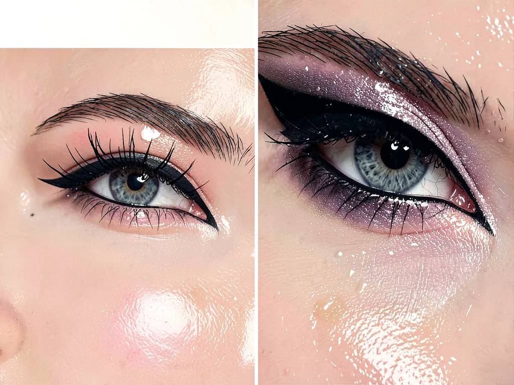 Dramatic cat eye sharp wing