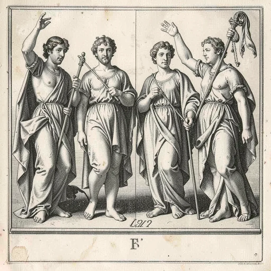 The four seasons as classical figures