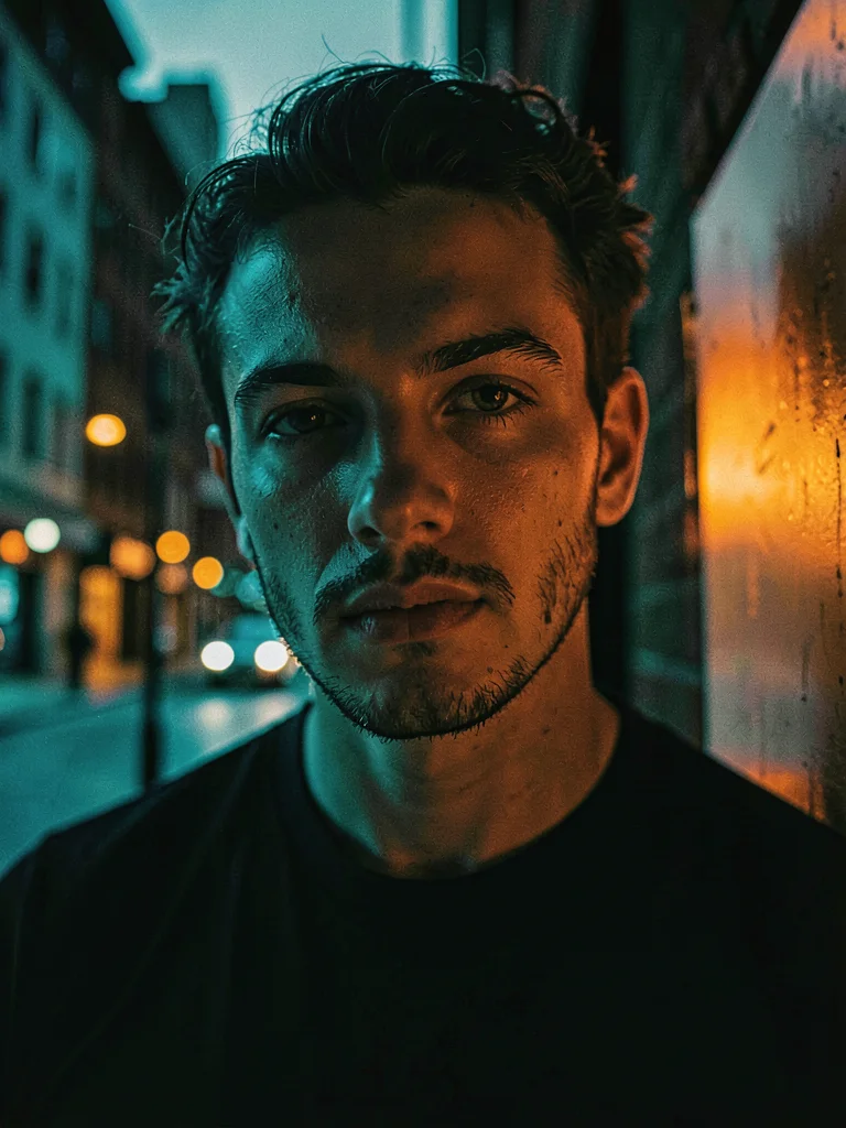 Urban portrait at dusk