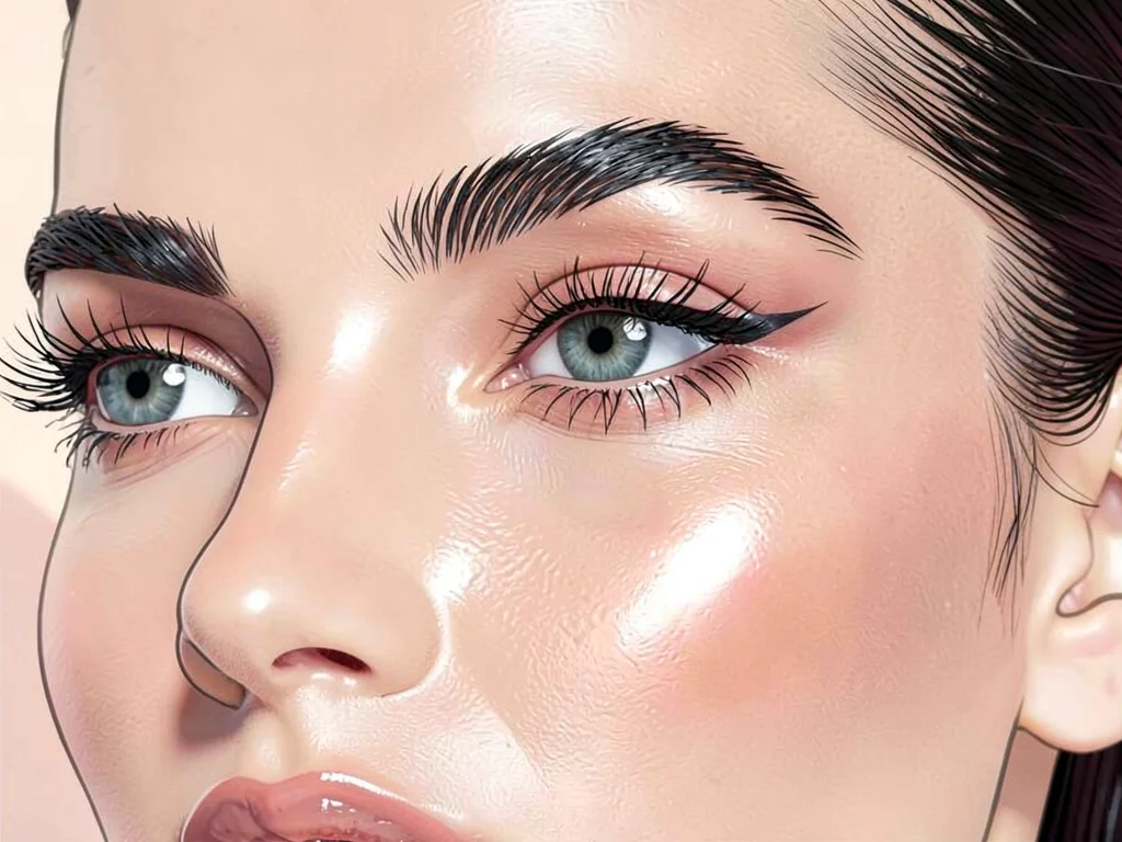 Perfect arched eyebrow detail