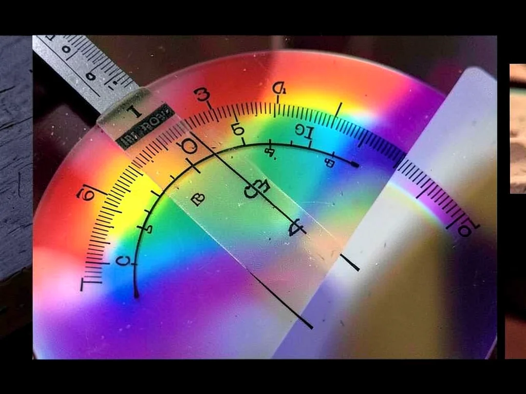 Protractor under load showing arc stress