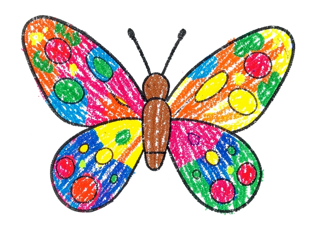 Butterfly with colorful wings
