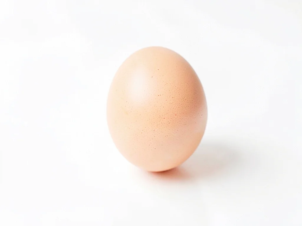 Egg on white surface simple