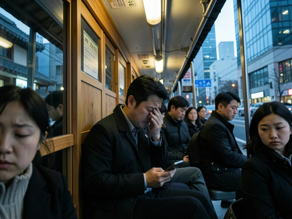 Silent tears on Seoul subway