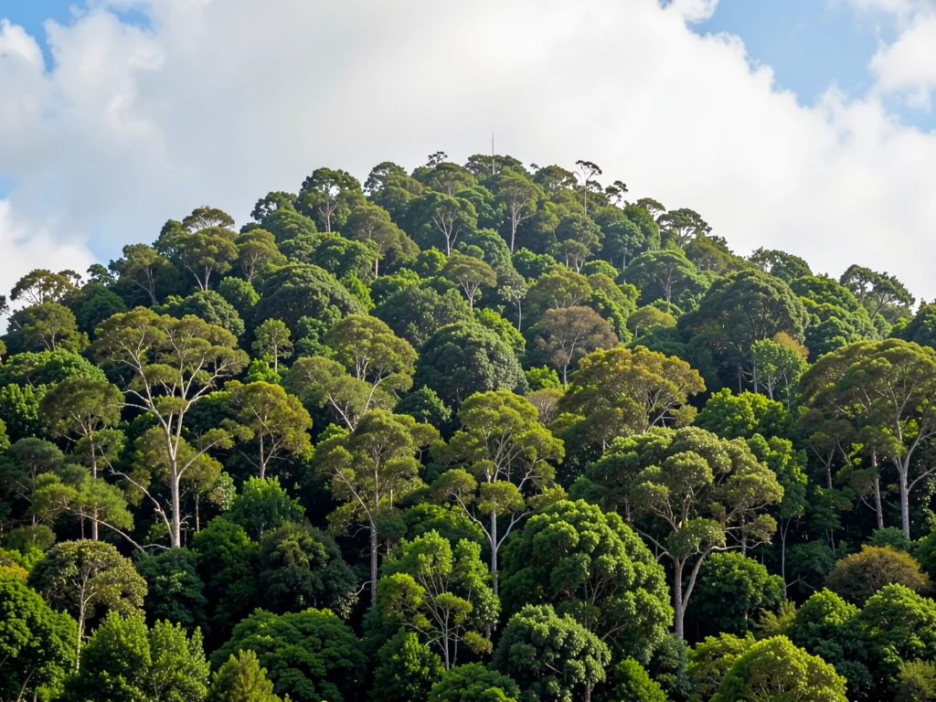 Forest canopy from ridge