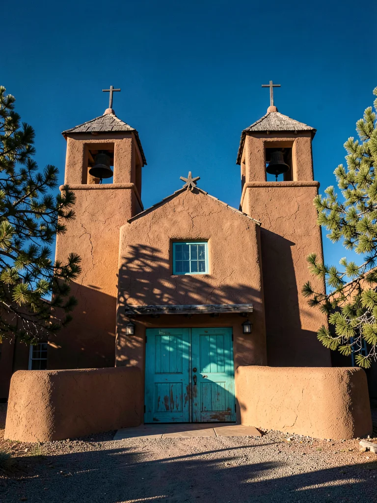 Adobe Church Twin Bell Towers