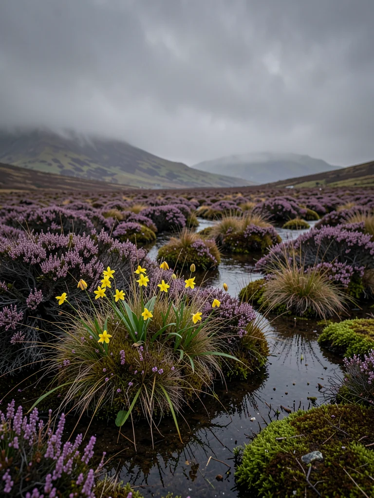 Bog Asphodel in Sphagnum Moss