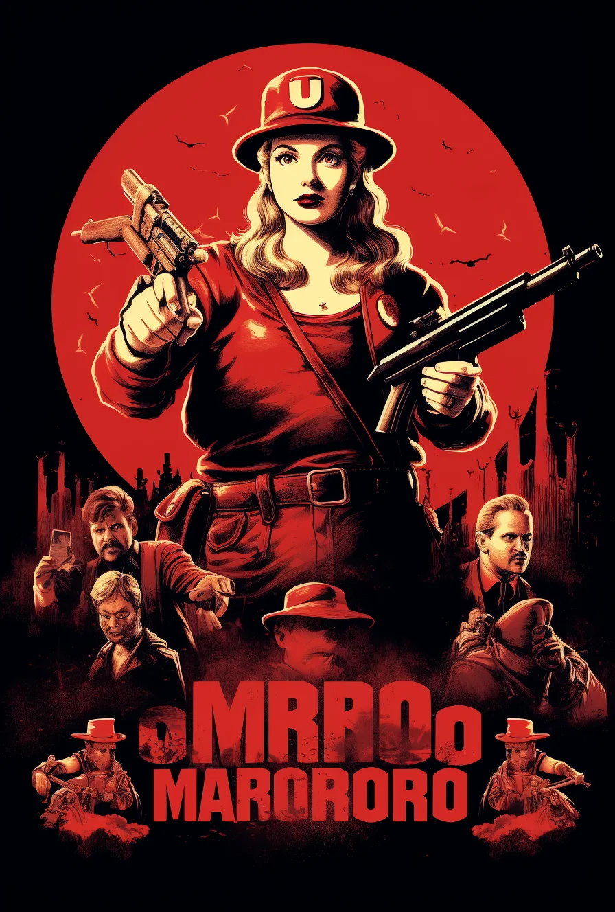 A Tarantino movie poster of Super Mario Bros. High co