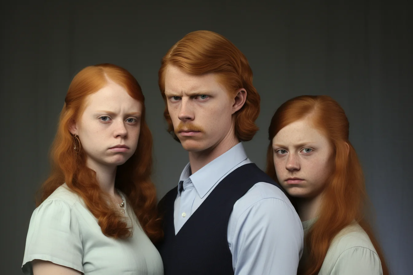 Awkward family photo redheads