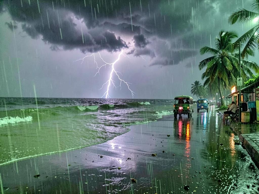 Monsoon Lightning Over Arabian Sea