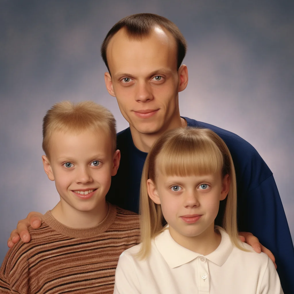 Awkwardfamilyphotos.com suburban kids with long foreh