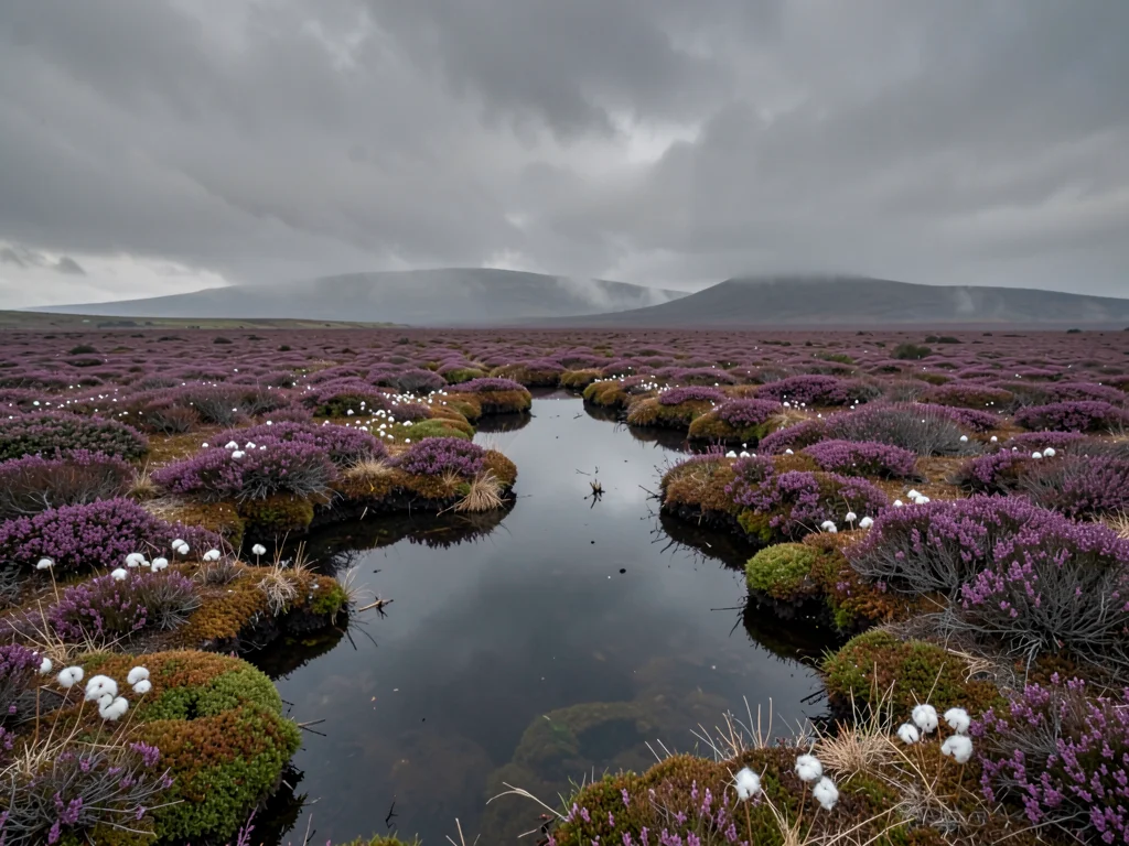 Peat Bog with Cotton Grass