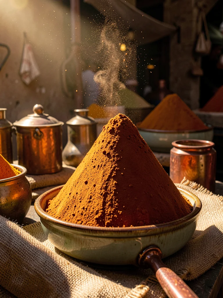 Paprika Mound in Glazed Ceramic Bowl