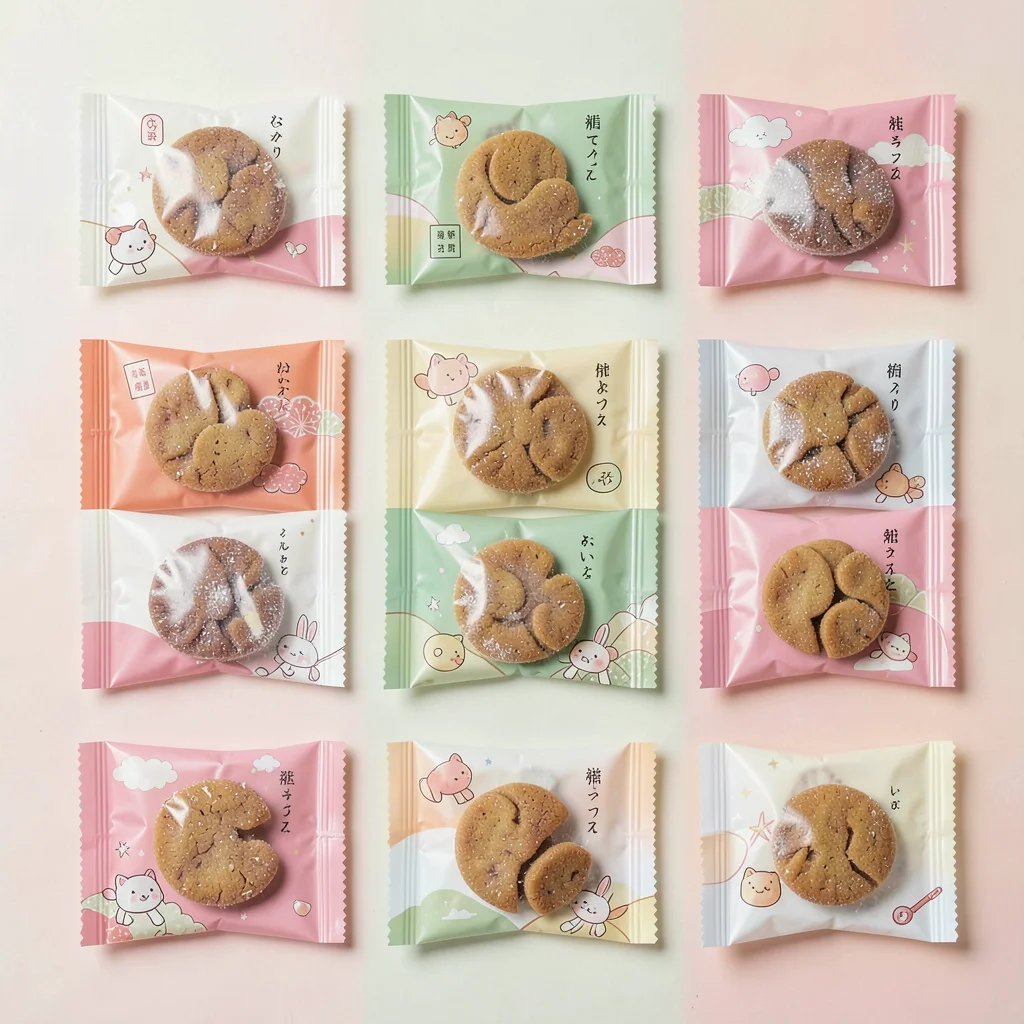 Kyoto Yatsuhashi Pastel Wrapper Grid