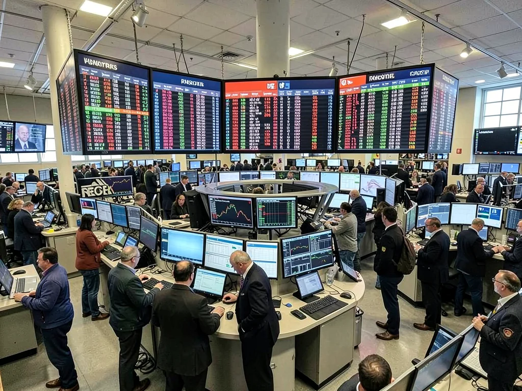 Stock exchange trading floor