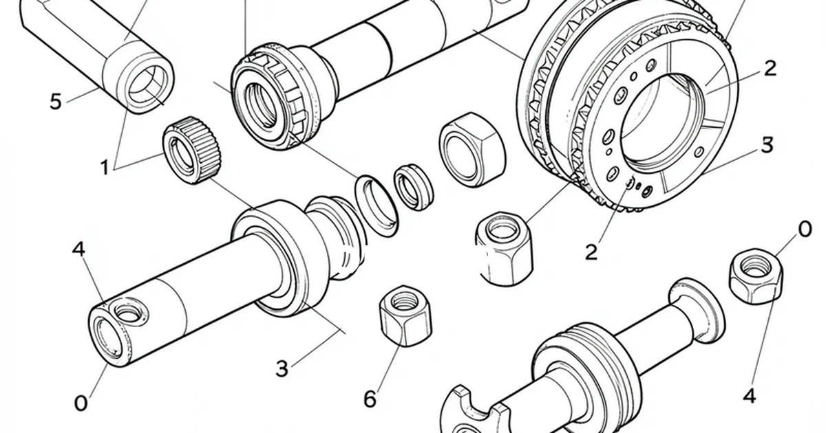 Bicycle hub exploded view — Free AI Stock Image | OKSLOP